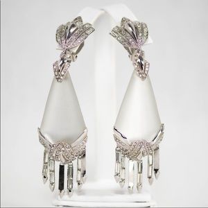Alexis Bittar Gray Chandelier Crystal Earrings